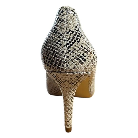 Sole Society Ronya Pump Leather Brown Snake Print Pointed Toe Heel Women’s Sz 6M - Picture 4 of 8